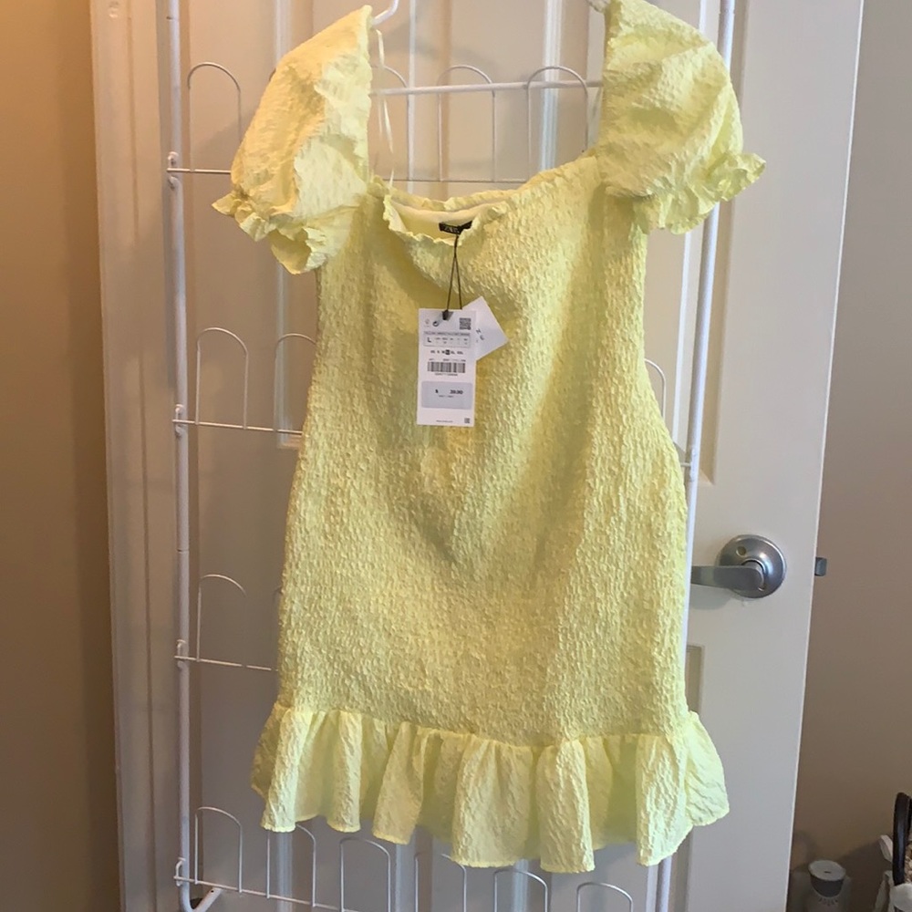 Zara yellow mini dress
